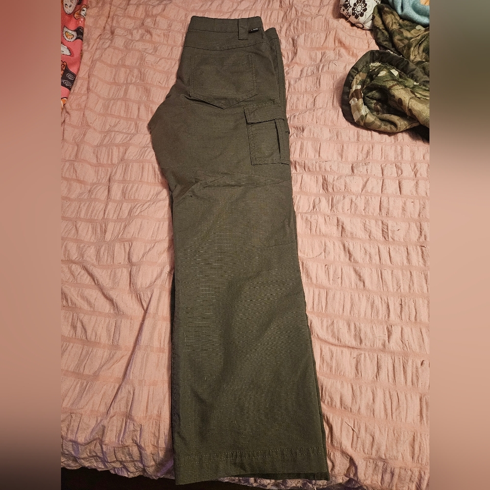 LA Police Gear Women Stretch Ops Tactical Pants 10 Short OD Olive Drab Green